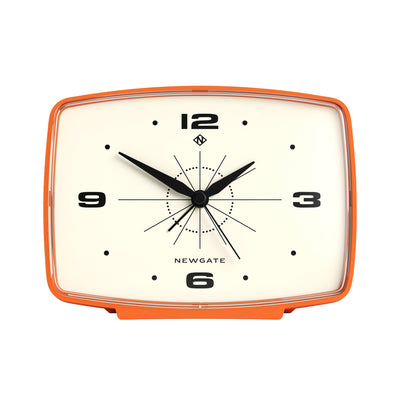 Newgate Brooklyn alarm clock in pumpkin orange