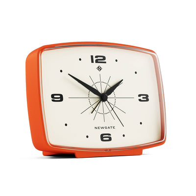 Newgate Brooklyn alarm clock in pumpkin orange
