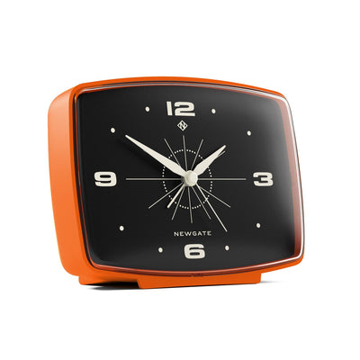 Newgate Brooklyn alarm clock in pumpkin orange