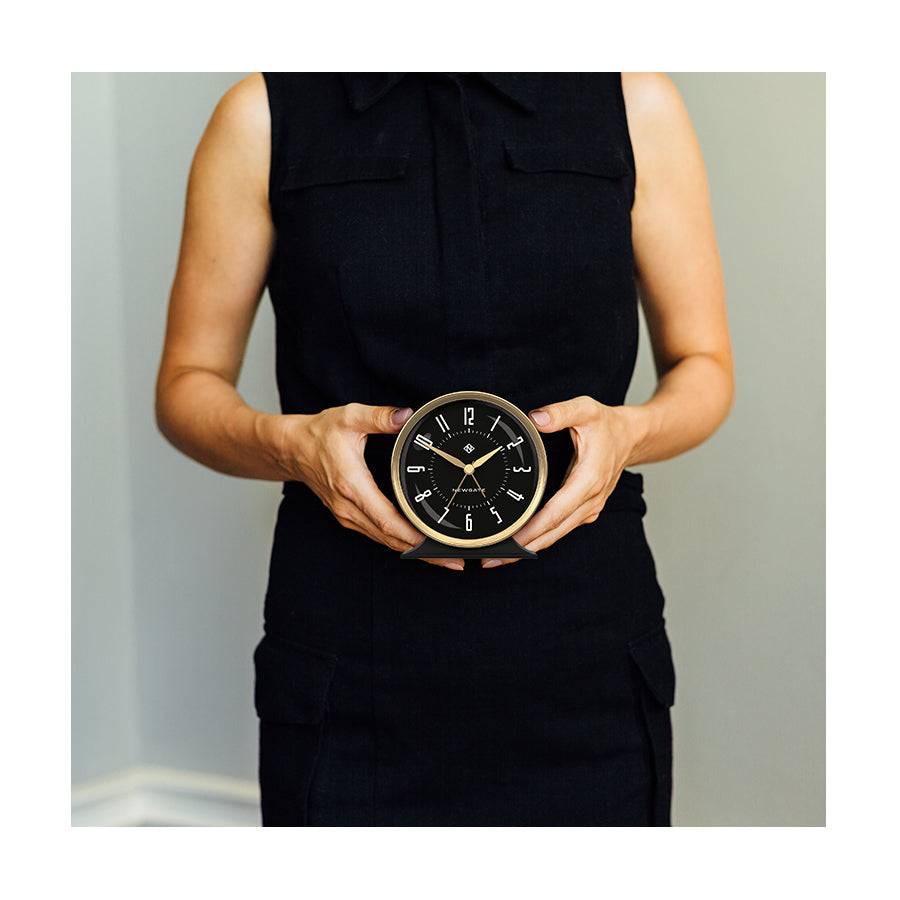 Newgate Hotel alarm clock in black and brass – Newgate World