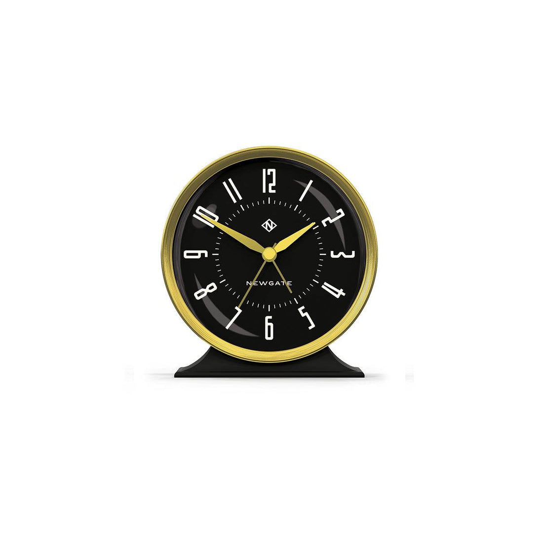 black and gold alarm clock