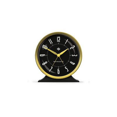 black and gold alarm clock