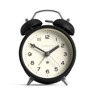 Newgate Charlie Bell alarm clock in black