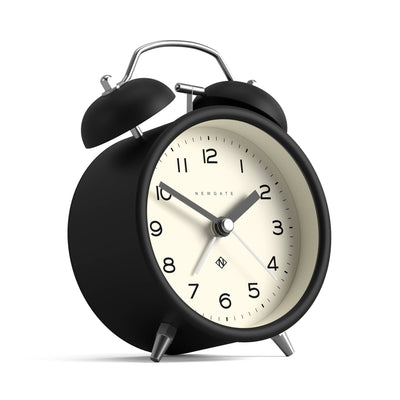 Newgate Charlie Bell alarm clock in black