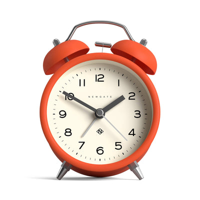 Newgate Charlie Bell alarm clock in orange