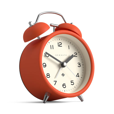 Newgate Charlie Bell alarm clock in orange