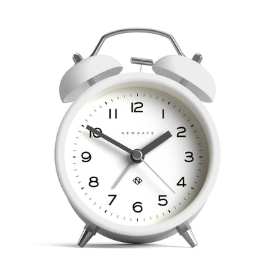 Newgate Charlie Bell alarm clock in white