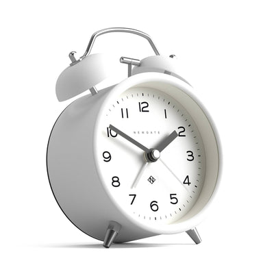 Newgate Charlie Bell alarm clock in white