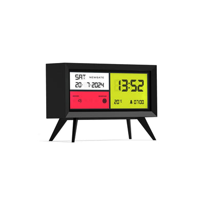 Newgate Supergenius LCD clock in black