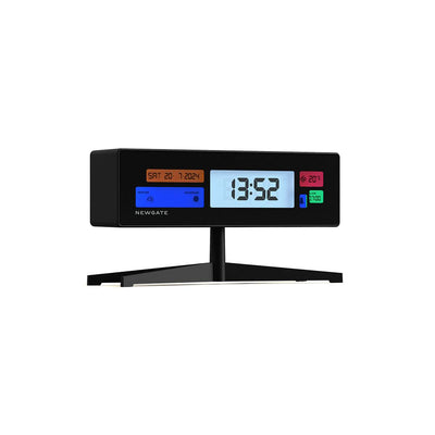 Newgate Supergenius LCD clock in black