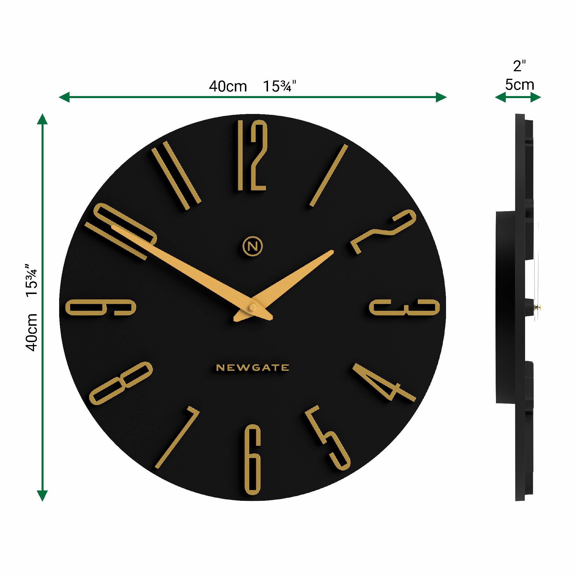 Newgate Empire State wall clock in black – Newgate World