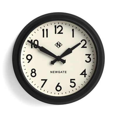 Newgate Electric wall clock in black