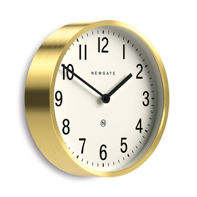 Newgate Master Edwards wall clock in brass