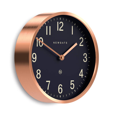 Newgate Master Edwards wall clock in copper and blue