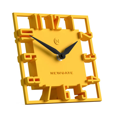 Newgate Highline mantel clock in yellow