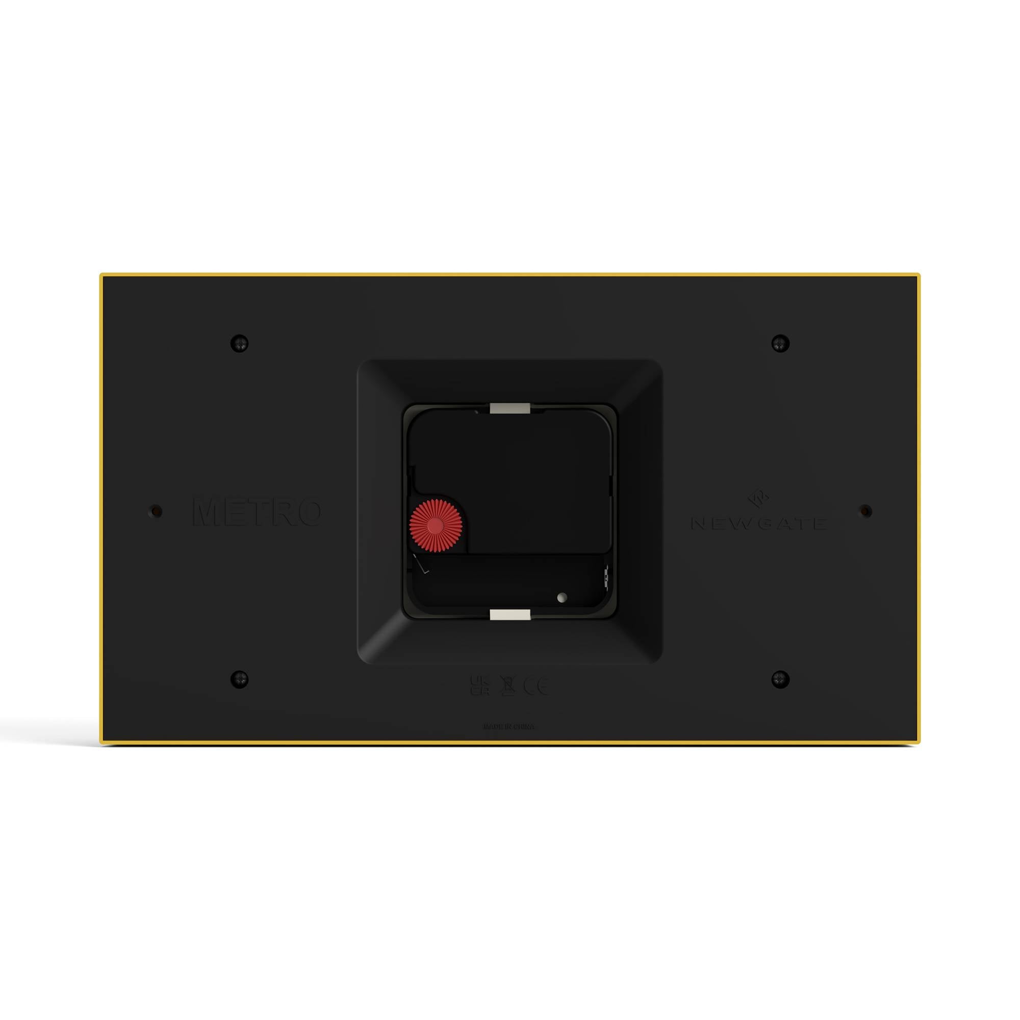 Mini Metro mantel clock in citrus yellow | Silent 'No Tick