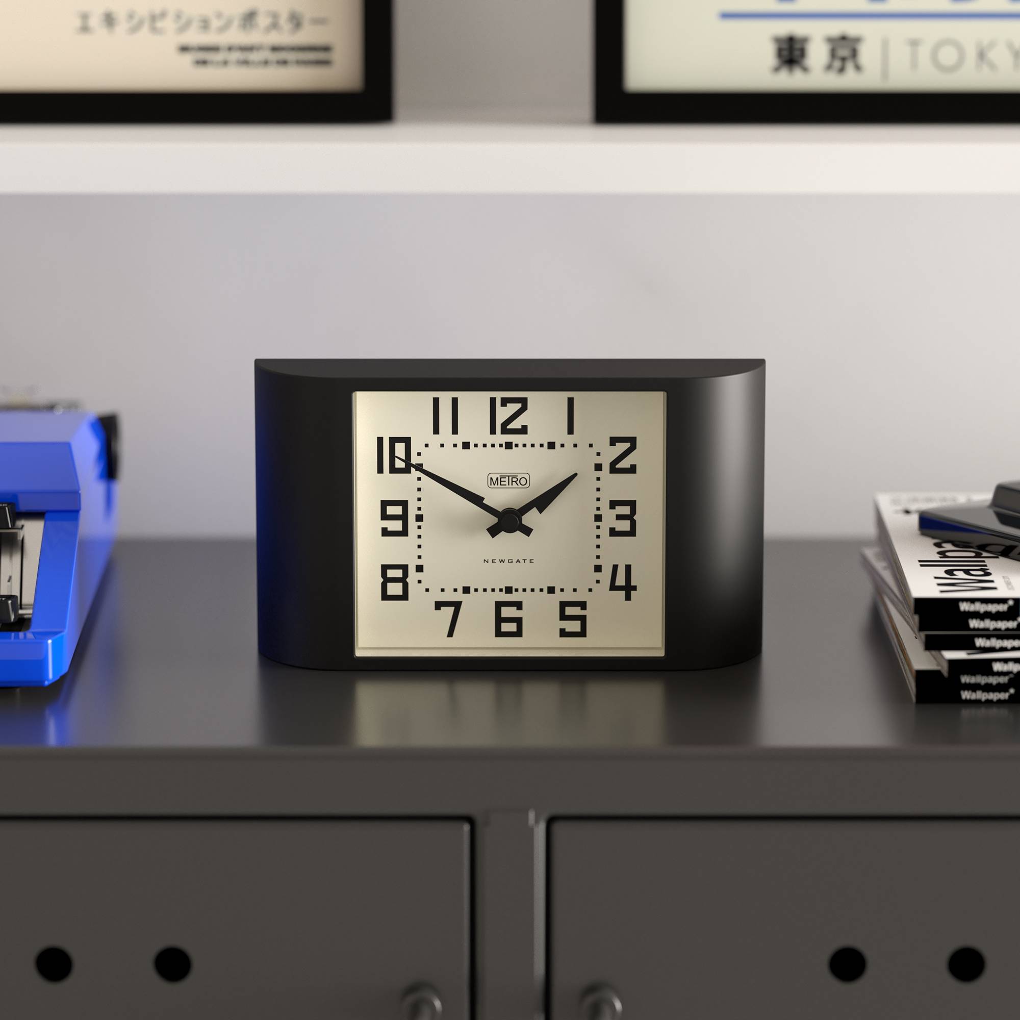 新品 ニューゲート Mini Metro Mantle Clock 置き時計 Newgate Mini Metro mantel clock in black – Newgate World