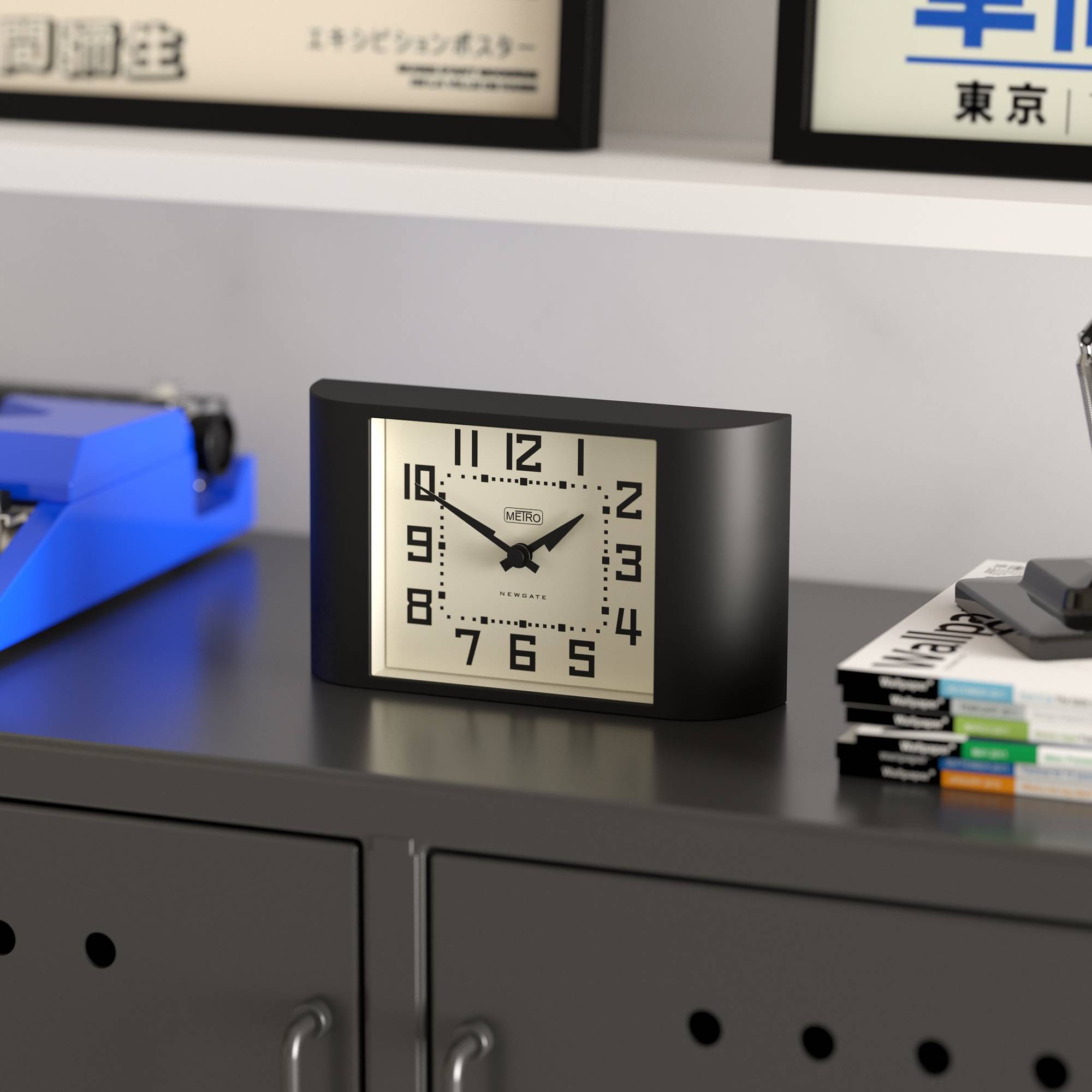 新品 ニューゲート Mini Metro Mantle Clock 置き時計 Newgate Mini Metro mantel clock in black – Newgate World