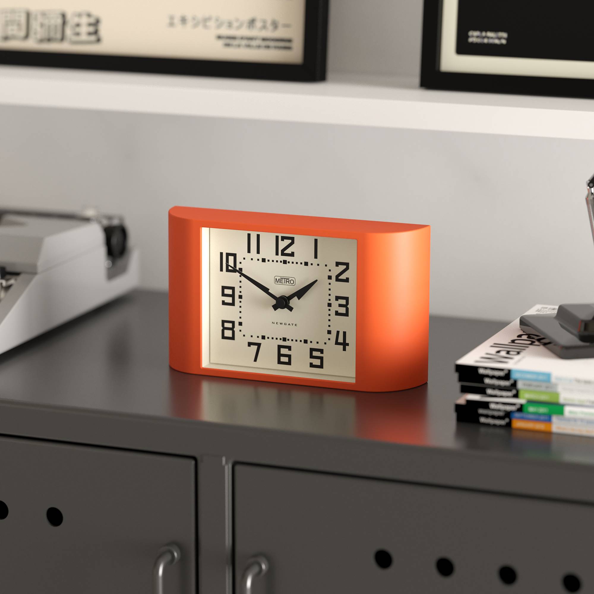 新品 ニューゲート Mini Metro Mantle Clock 置き時計 Newgate Mini Metro mantel clock in orange – Newgate World