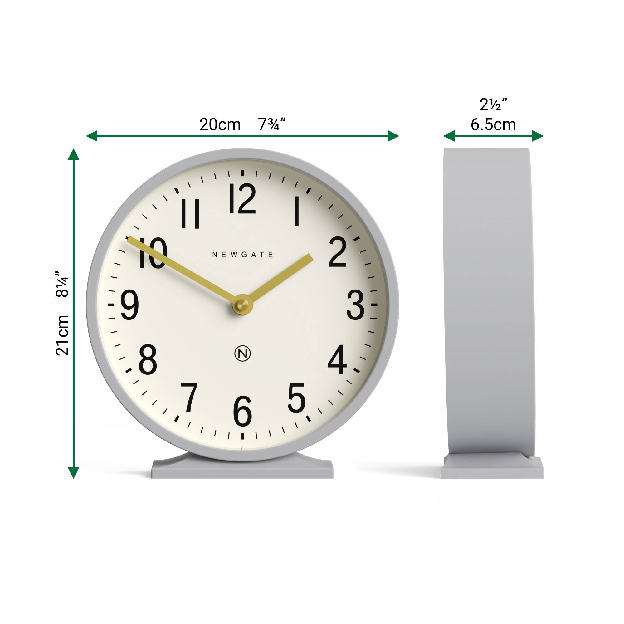 Newgate Q Mantel clock in grey – Newgate World
