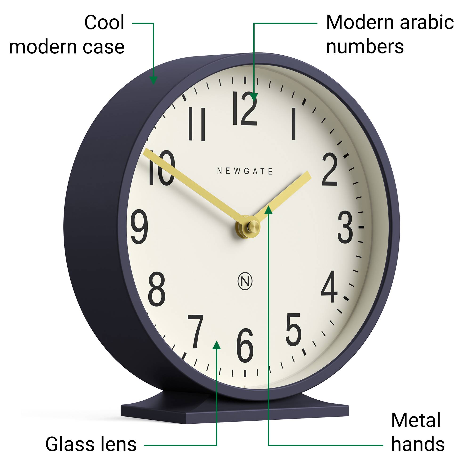 Newgate Q Mantel clock in petrol blue – Newgate World