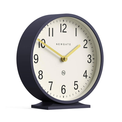Newgate Q Mantel clock in petrol blue