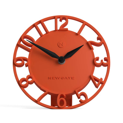 Newgate Timewarp mantel clock in orange