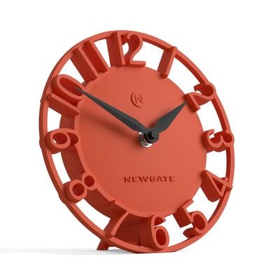Newgate Timewarp mantel clock in orange