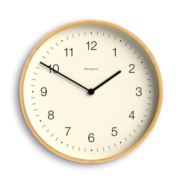 Newgate Mauritius wall clock in bamboo