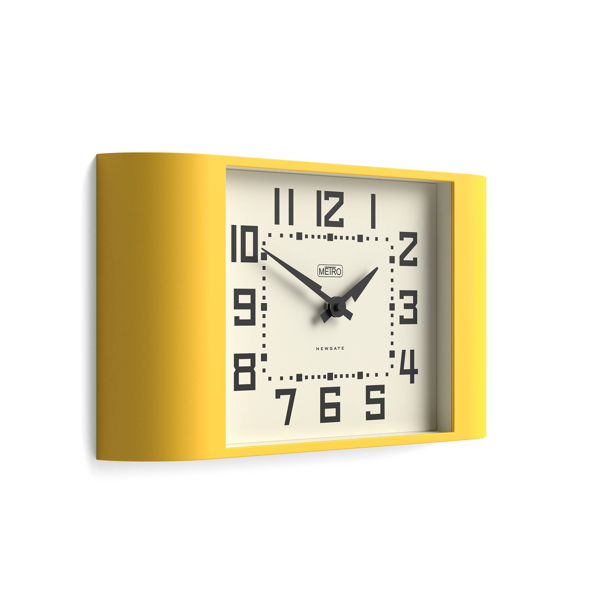 Metro Clock Newgate Metro wall clock in yellow – Newgate World