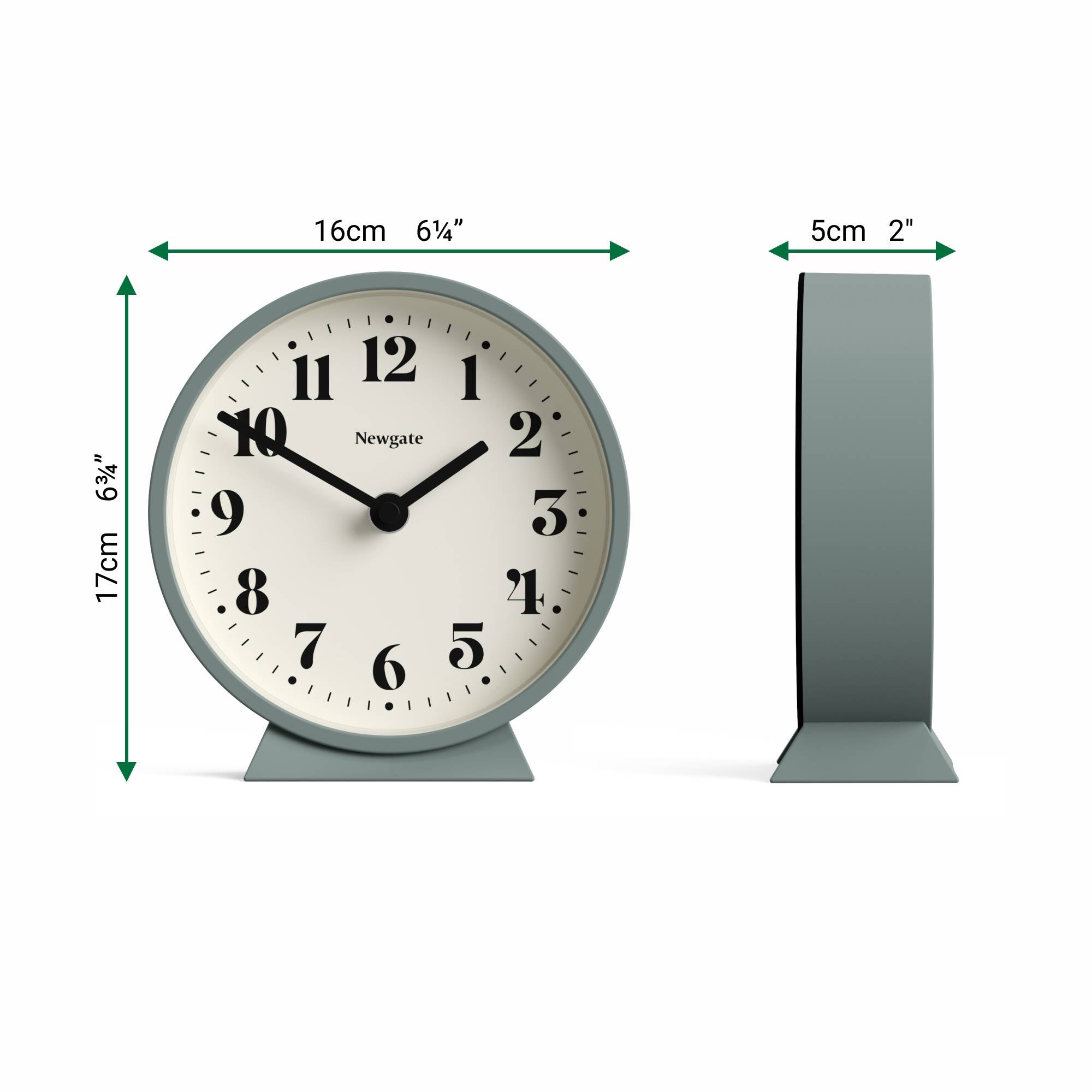 Newgate Theatre mantel clock in asparagus green – Newgate World