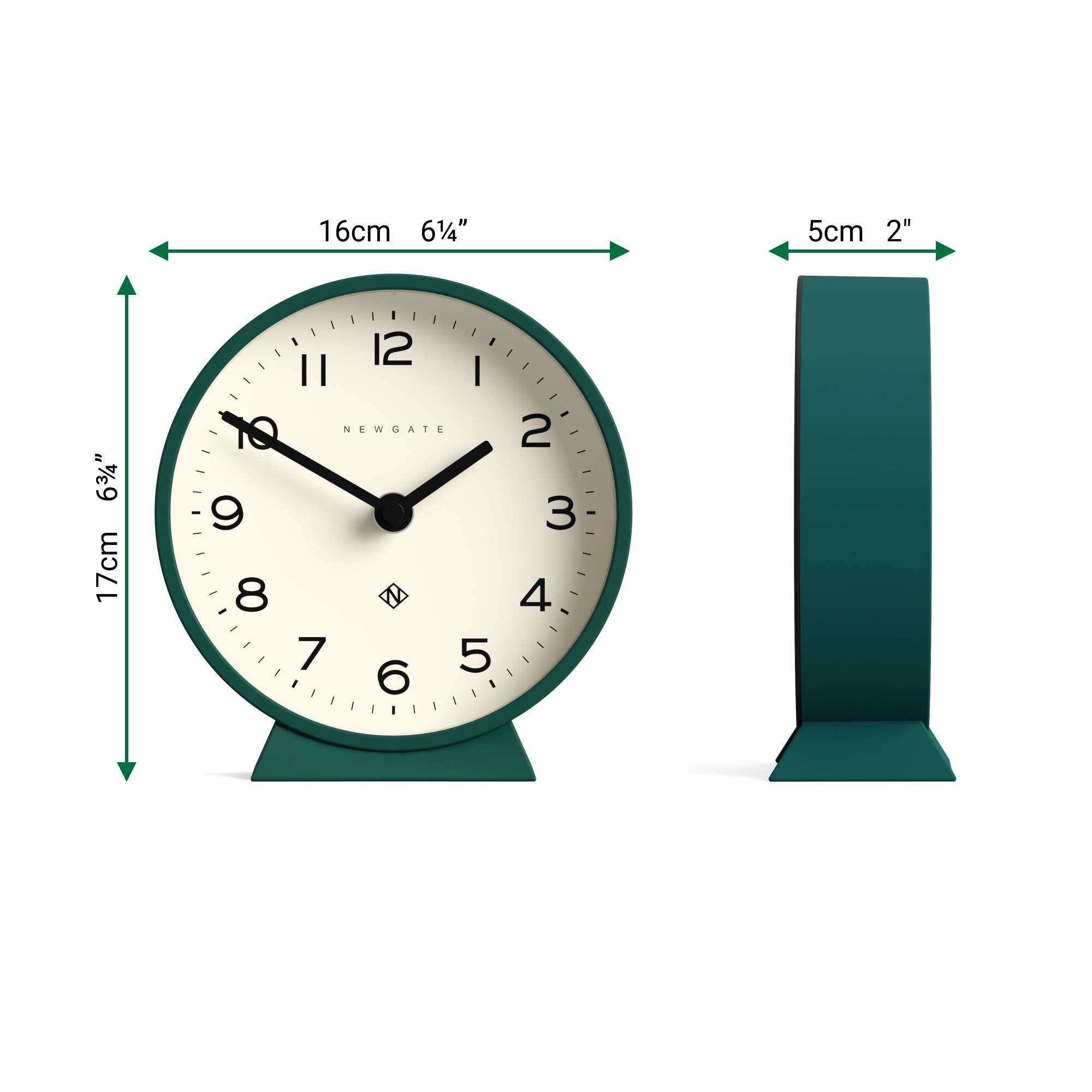 Newgate M Mantel Echo clock in eden green – Newgate World
