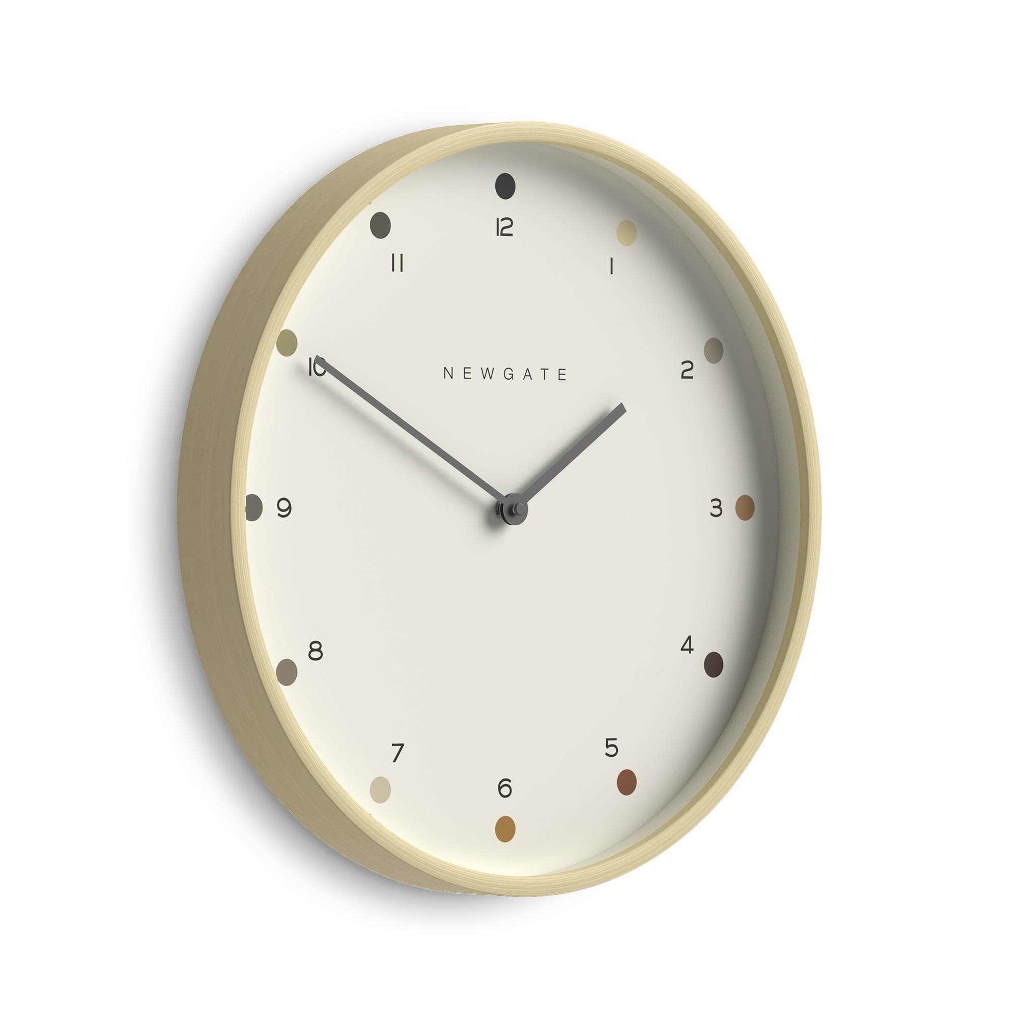 【お値下げ】コンランNEWGATE MR CLARKE PALE CLOCK Mr Clarke dot wall clock in pale plywood | Silent 'No Tick' | 41