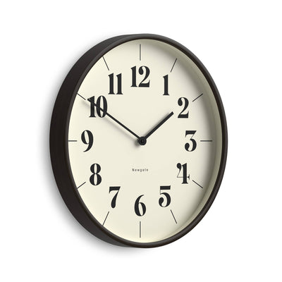 Newgate Hopscotch wall clock in dark plywood