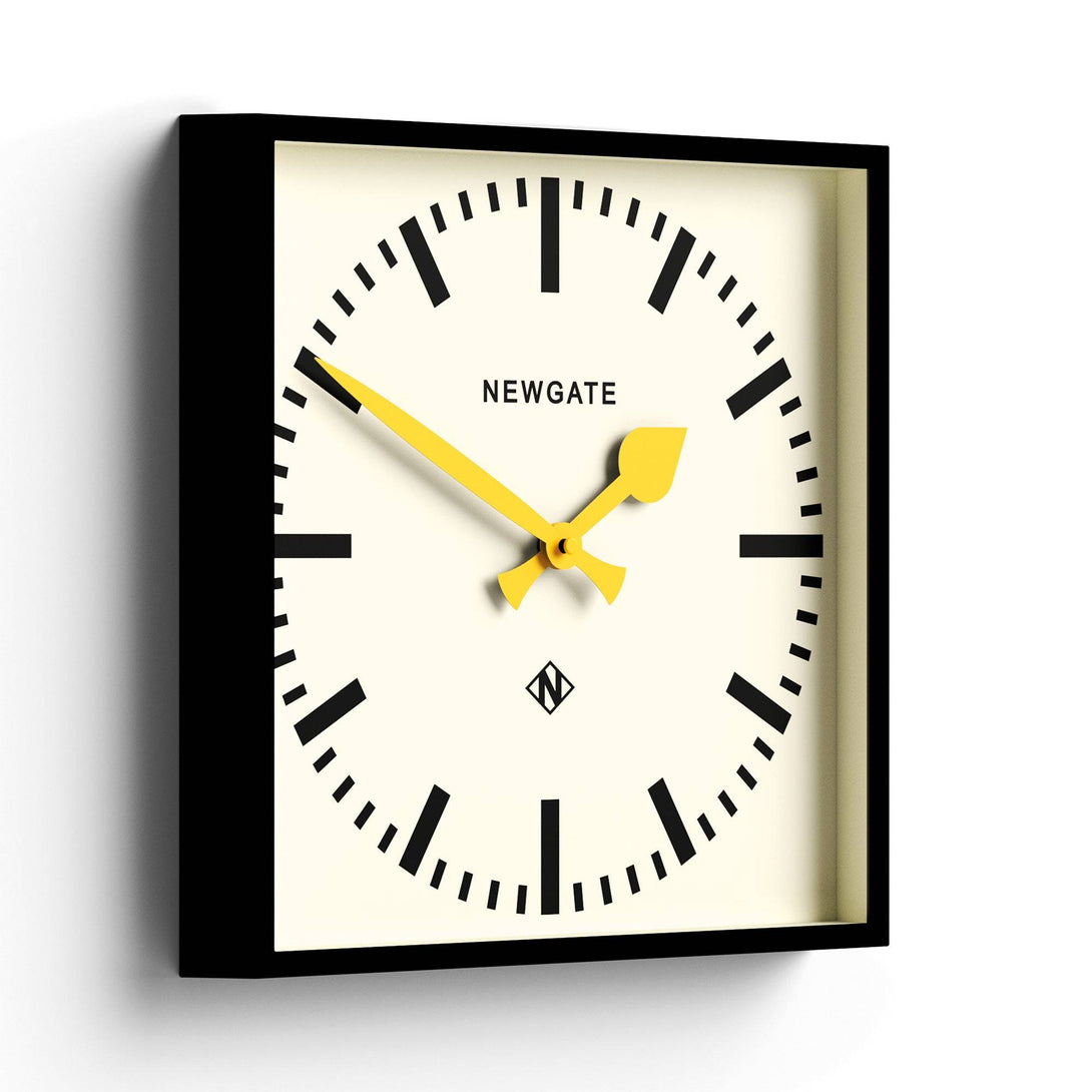 newgate square railway wall clock yellow hands