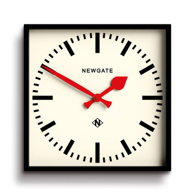 Newgate Number Five Railway wall clock in black and red