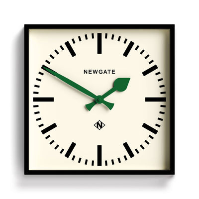 Newgate Number Five Railway wall clock in black and green