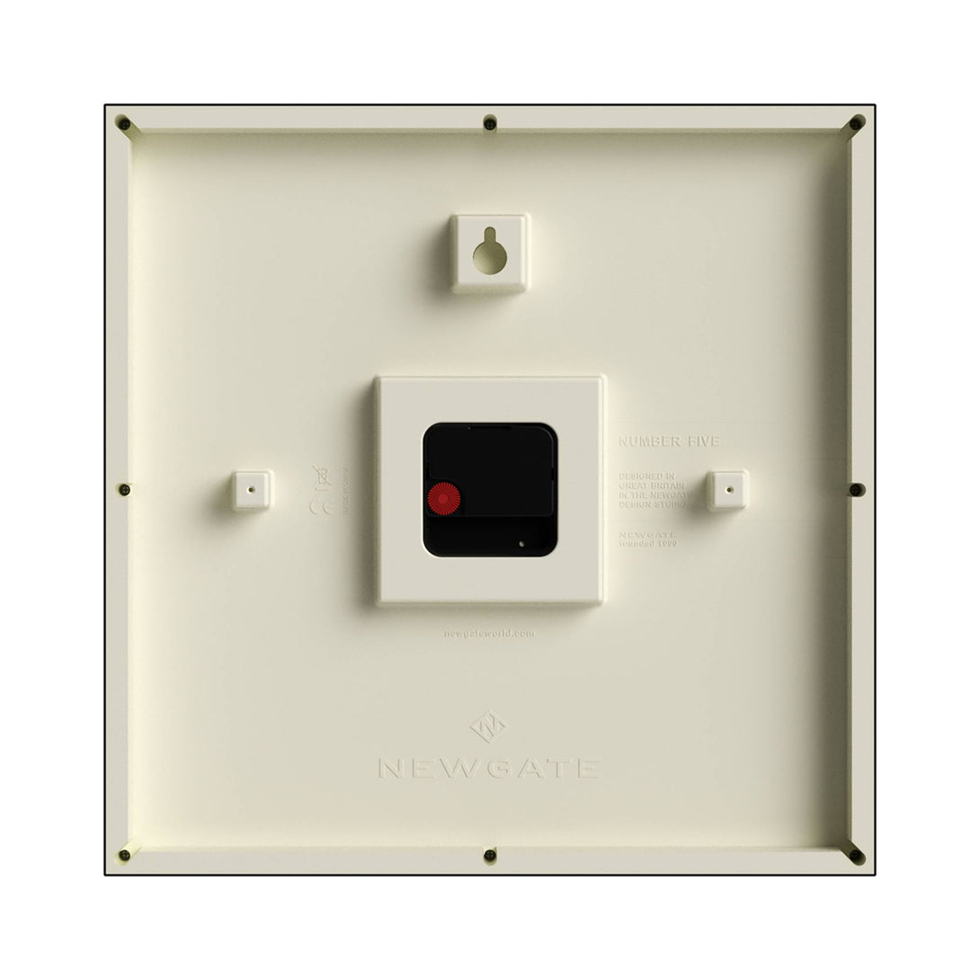 square railway wall clock back