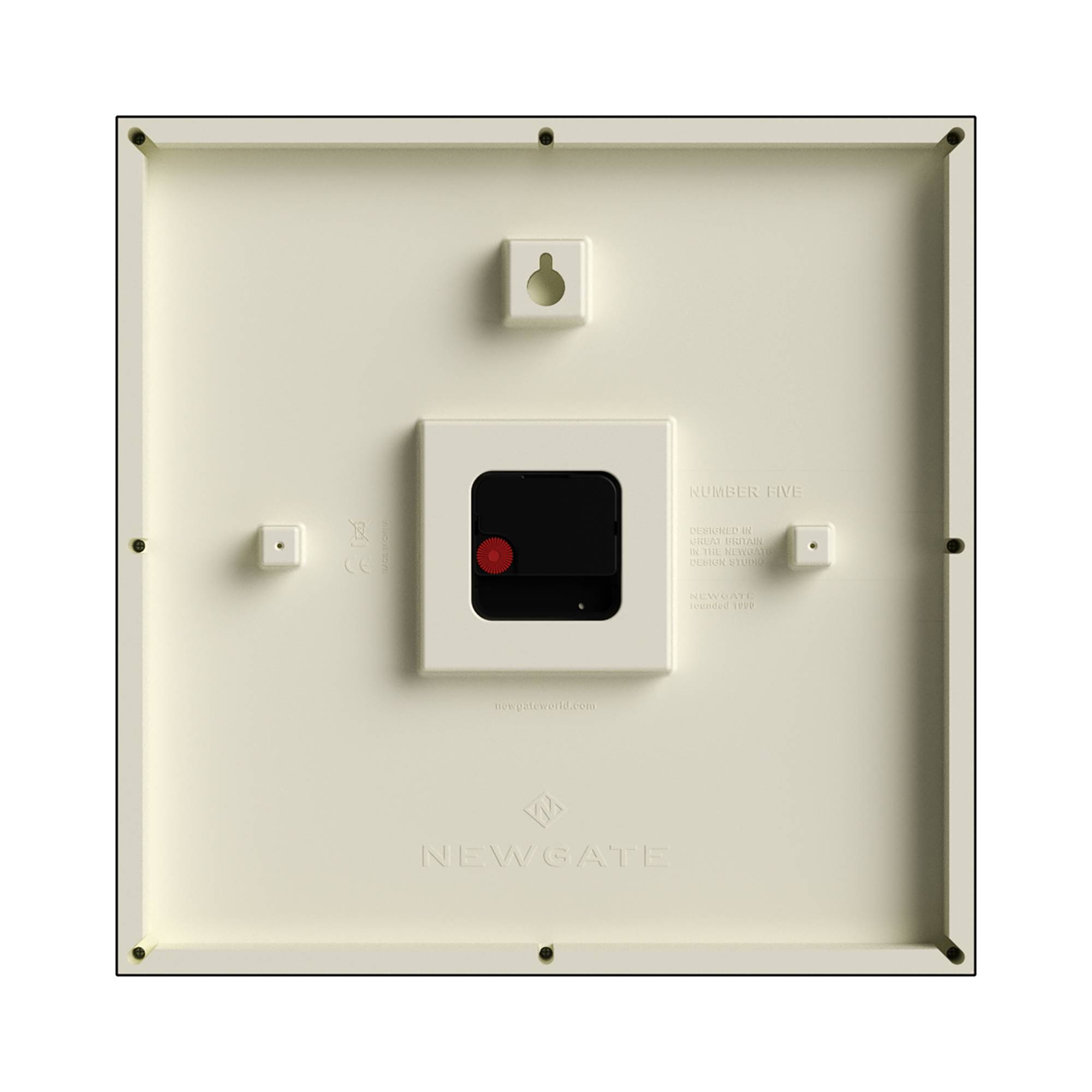 Newgate Number Five Railway wall clock in black and red – Newgate