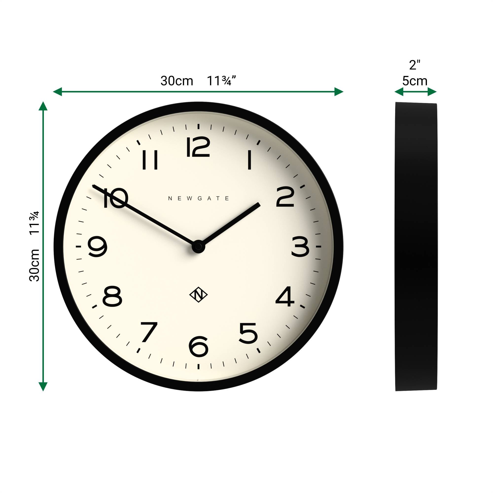 Newgate Echo Number Four wall clock in black – Newgate World
