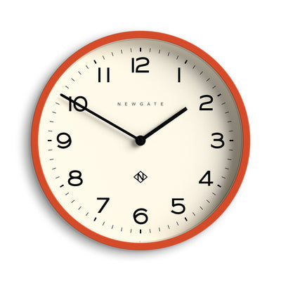 Newgate Echo Number Four wall clock in orange