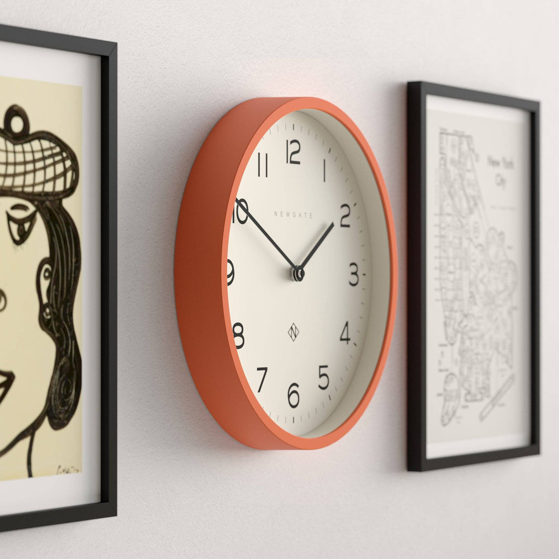 pumpkin orange wall clock