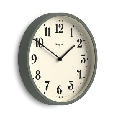 Newgate Number Four wall clock in asparagus green