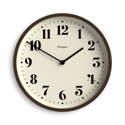 Newgate Number Four wall clock in dark faux wood