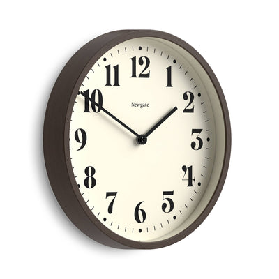 Newgate Number Four wall clock in dark faux wood