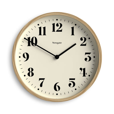 Newgate Number Four wall clock in medium faux wood