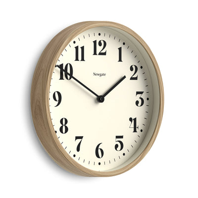 Newgate Number Four wall clock in medium faux wood