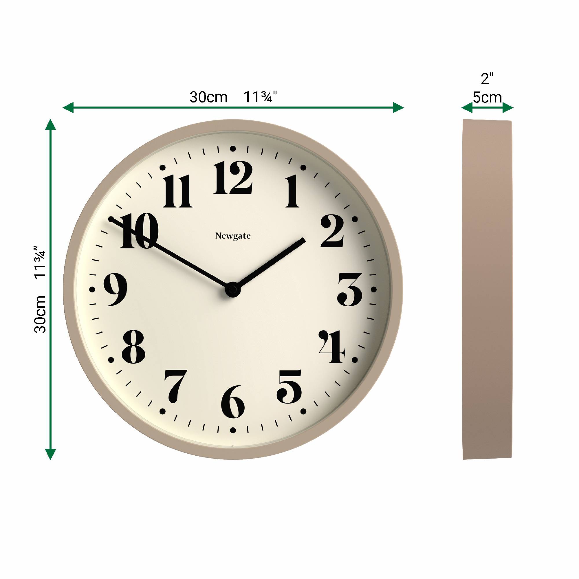Newgate Number Four wall clock in stone grey – Newgate World