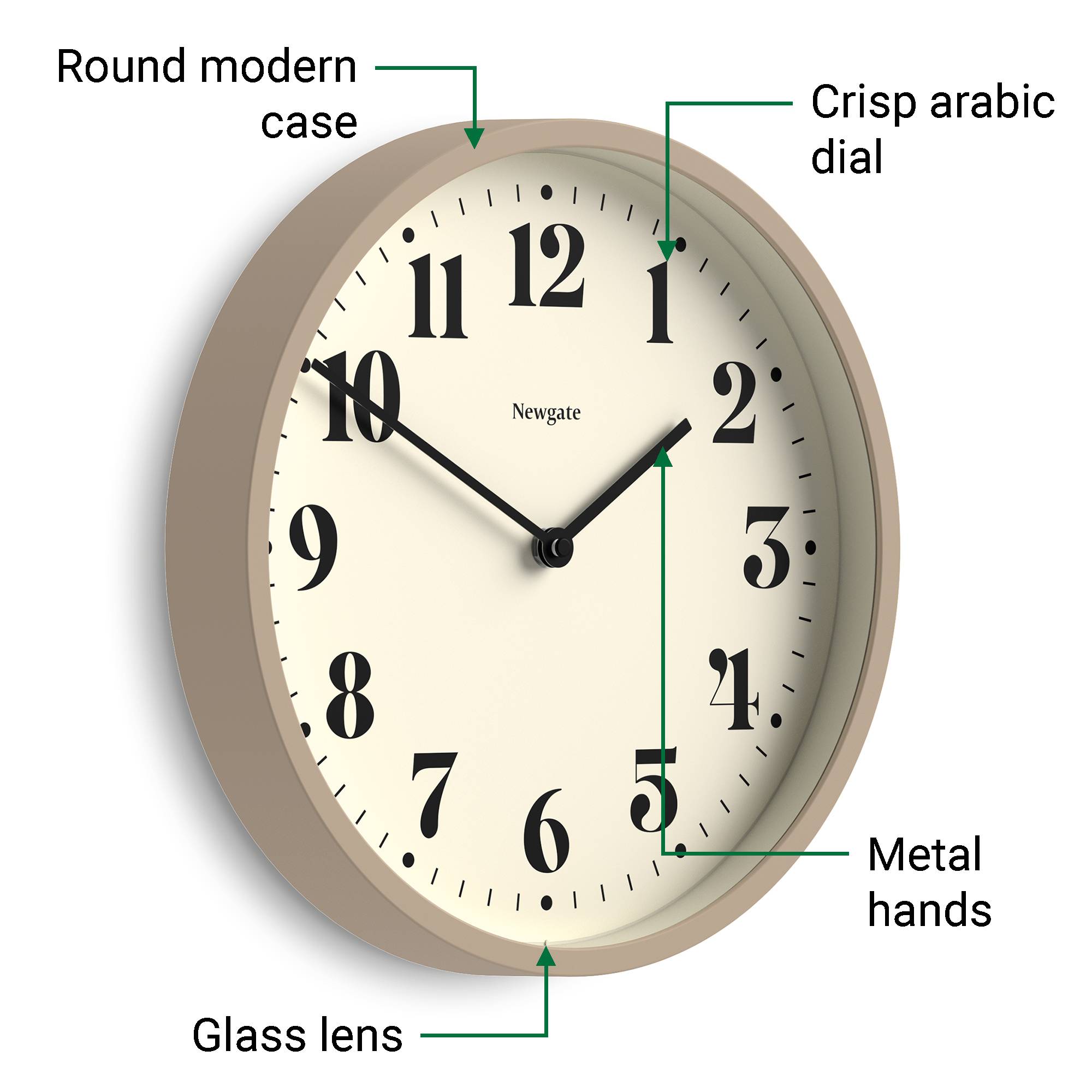 Amazon.com: NEWGATE® Number Four Modern Wall Clock - Small