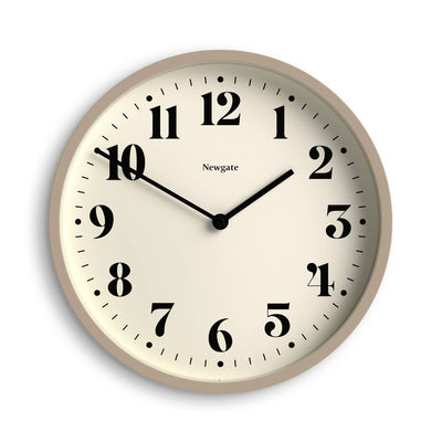 Newgate Number Four wall clock in stone grey